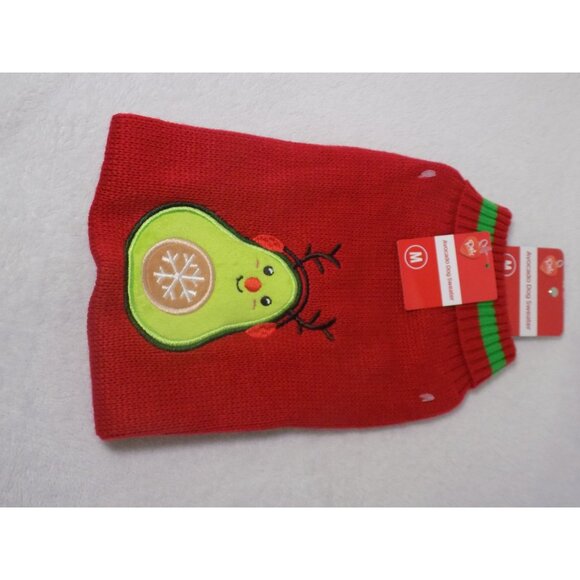 Holiday Christmas Dog Pajama-Size-Medium Reindeer Avocado NWT Knitted (Red) - Picture 4 of 7
